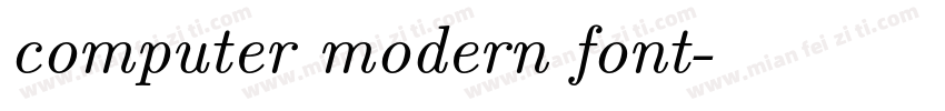 computer modern font字体转换